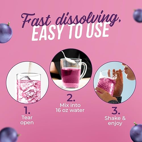 Miniatura 13 de JUNP Paquetes de electrolitos en polvo sin azúcar para agua, paquetes de hidratación instantánea con sal y potasio, cero calorías, sin