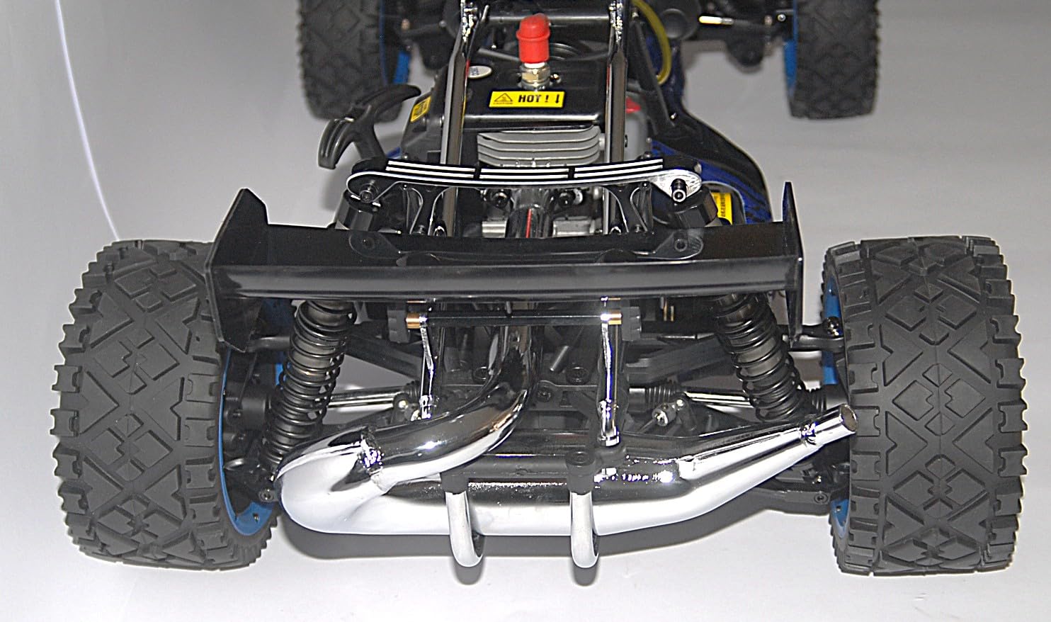 Auto RC 1/5 Baha Baja 36cc 2WD Off Road Blu – Auto RC a Benzina Versione Speciale AS Hobby con Cerchioni Scomponibili 20 Raggi e Gomme All Terrain Incollate – 2.4 GHz