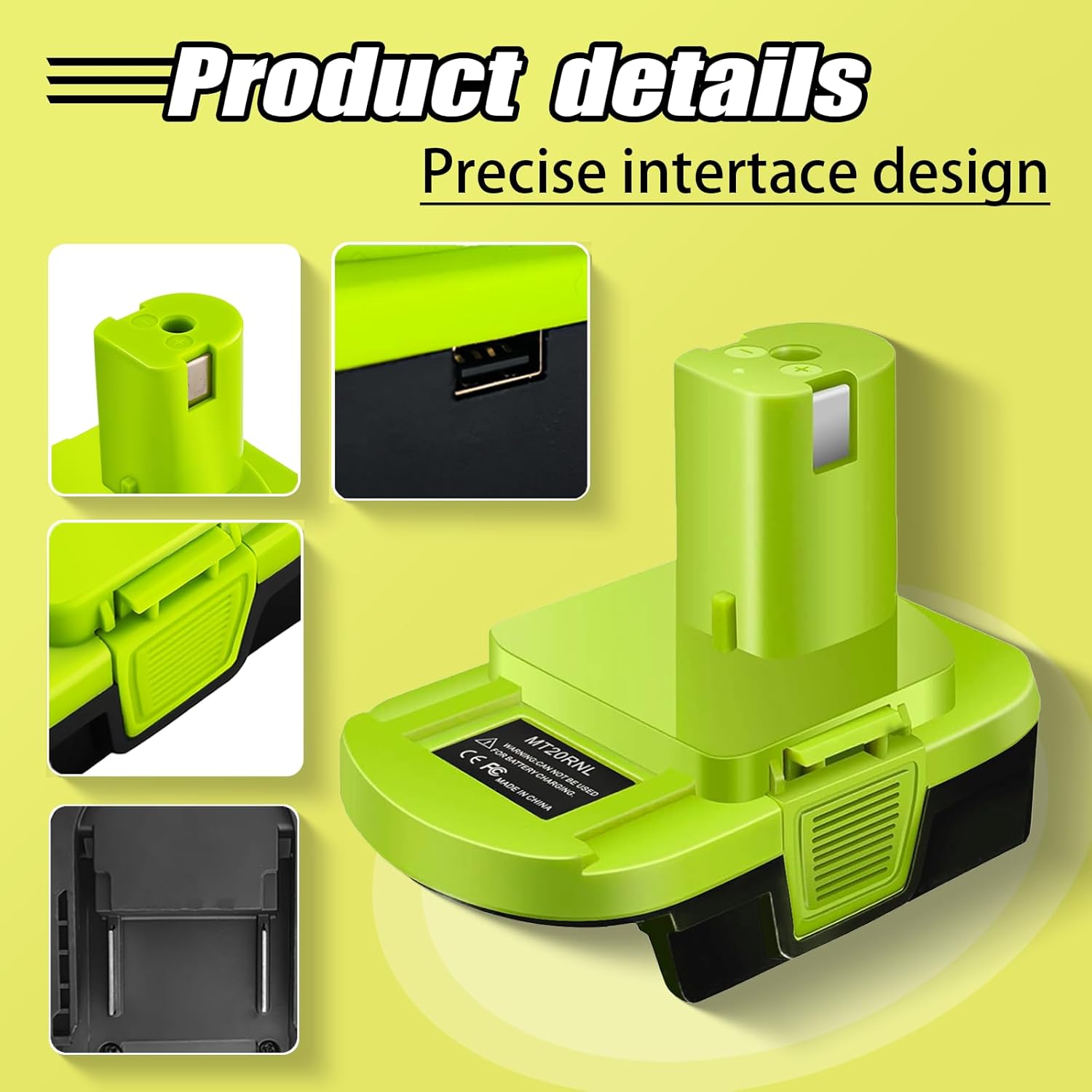 Battery Adapter MT20RNL Use for Ryobi 18V Tools, Convert for Makita 18V Battery to for Roybi 18V Tools Use