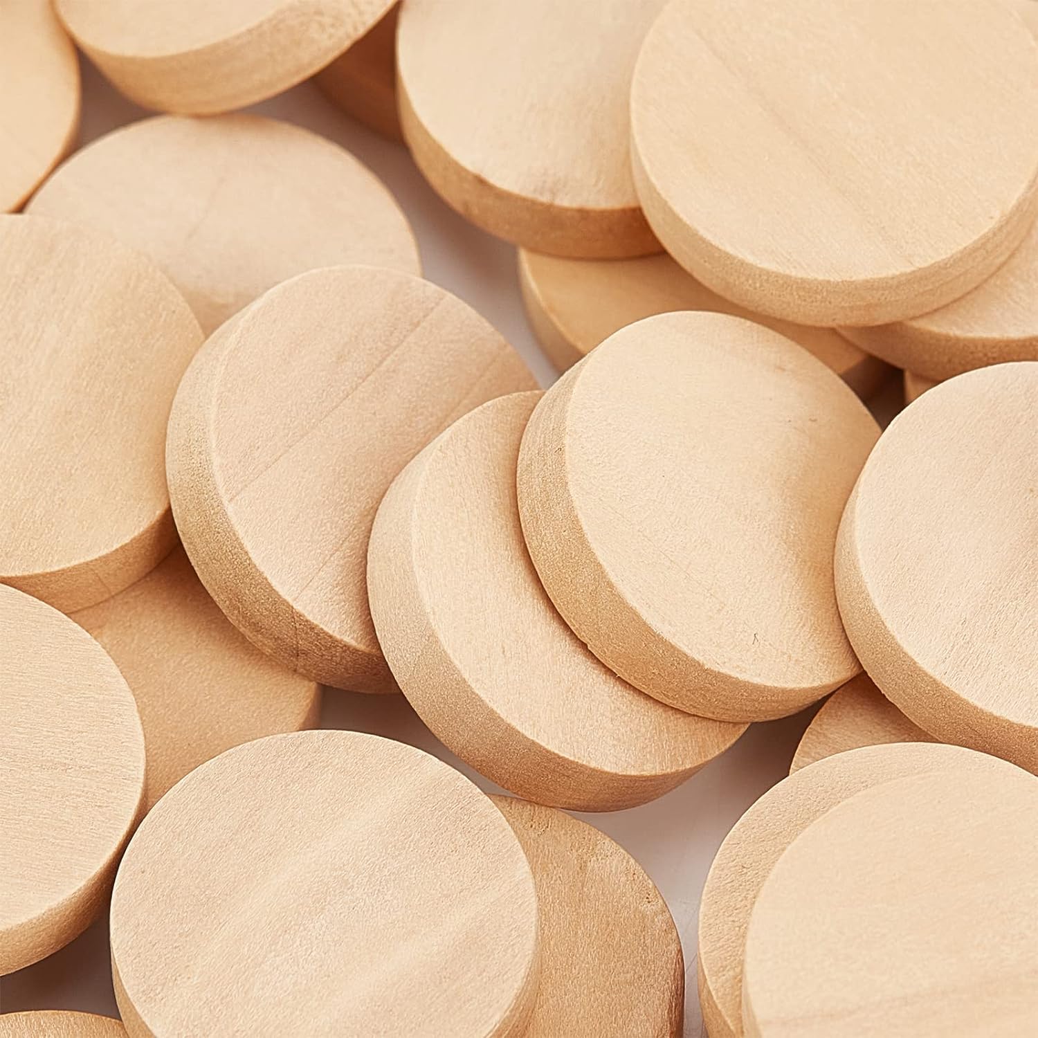 120 Rondelles En Bois De Pin Naturel - Diamètres 1 à 4 Cm, Surface Lisse, Pour Bricolage, Décoration Noël, Artisanat