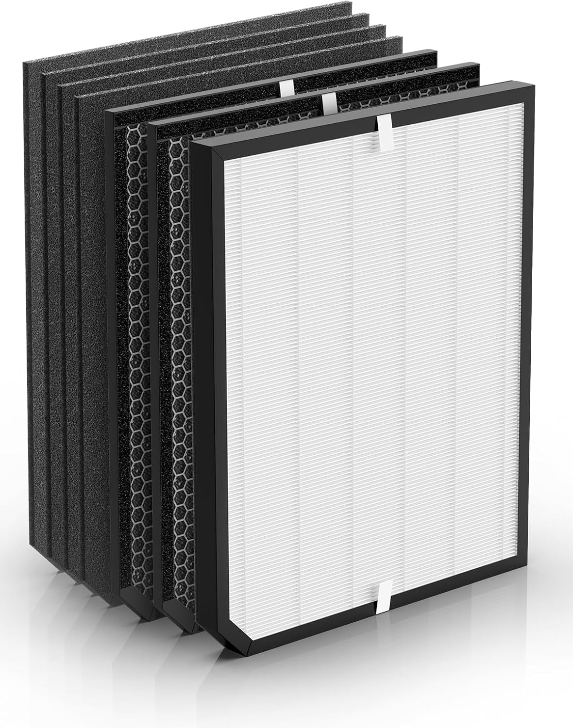 2000 Replacement Filters Compatible with Air Doctor 2000 & 2000i Air Purifiers, 1 High-Efficiency Filter, 2 Activated Carbon Filters and 4 Pre-Filters, Compare to Part # ADF2001, ADF2002, ADF2003