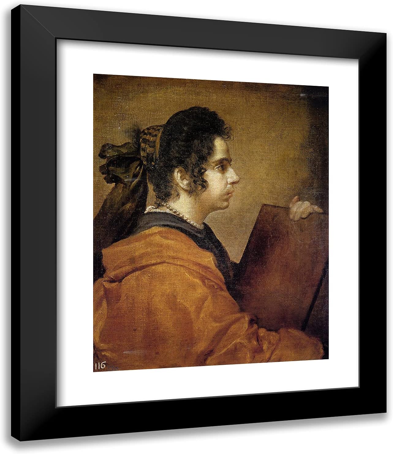 ArtDirect Velazquez, Diego 20x24 Gold Ornate Framed Art Print with Double Matting Titled: A Sibyl