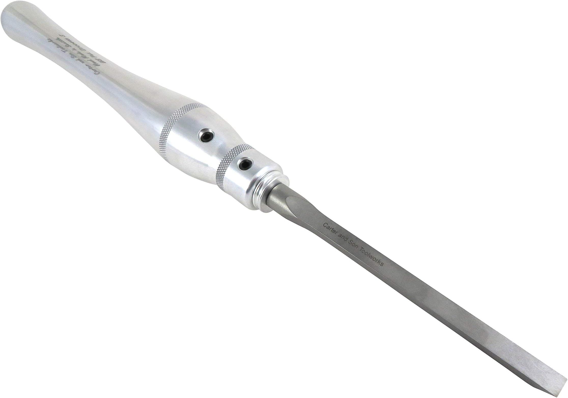 Carter and Son B38-12 3/8" Bedan Lathe Wood Turning Tool, M42 Cobalt HSS 68 HRC Aircraft Grade Solid Aluminum Handle