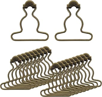 Mabor 20Pcs Overall Buckles Clips Replacement, 1.5 Inch Dungaree Suspender Clips Metal Suspender Buckles for Rompers Pants Bib Sewing Accessories