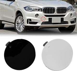 Painted Front Bumper Tow Hook Cover for BMW X5 M Aerodynamics Sport F15 25dX 28iX 30dX 35iX 40dX 40e 50i xDrive SAV 2014 2015 2016 2017 2018 Towing Hook Eye Cap 51118060131 (Black Painted)