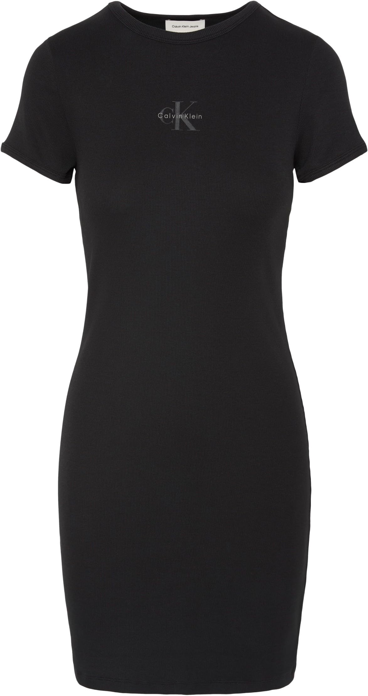 Calvin Klein SS Monologo Baby Rib Mini Dress Lv047f241g Vestidos Mujer