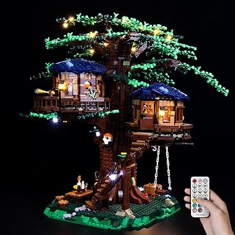 Kyglaring LED Light Kit Compatible with Lego Set 21318, Lighting Accessories for Ideas Tree House, Lights Only Model Not Included, RC Version