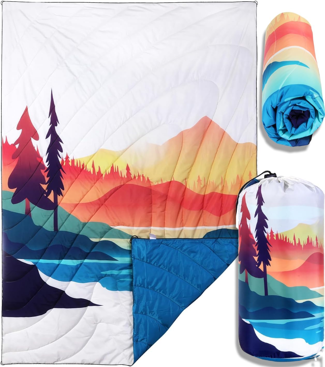 scuddles Camping Blanket, 77" X 55" Camping Blanket