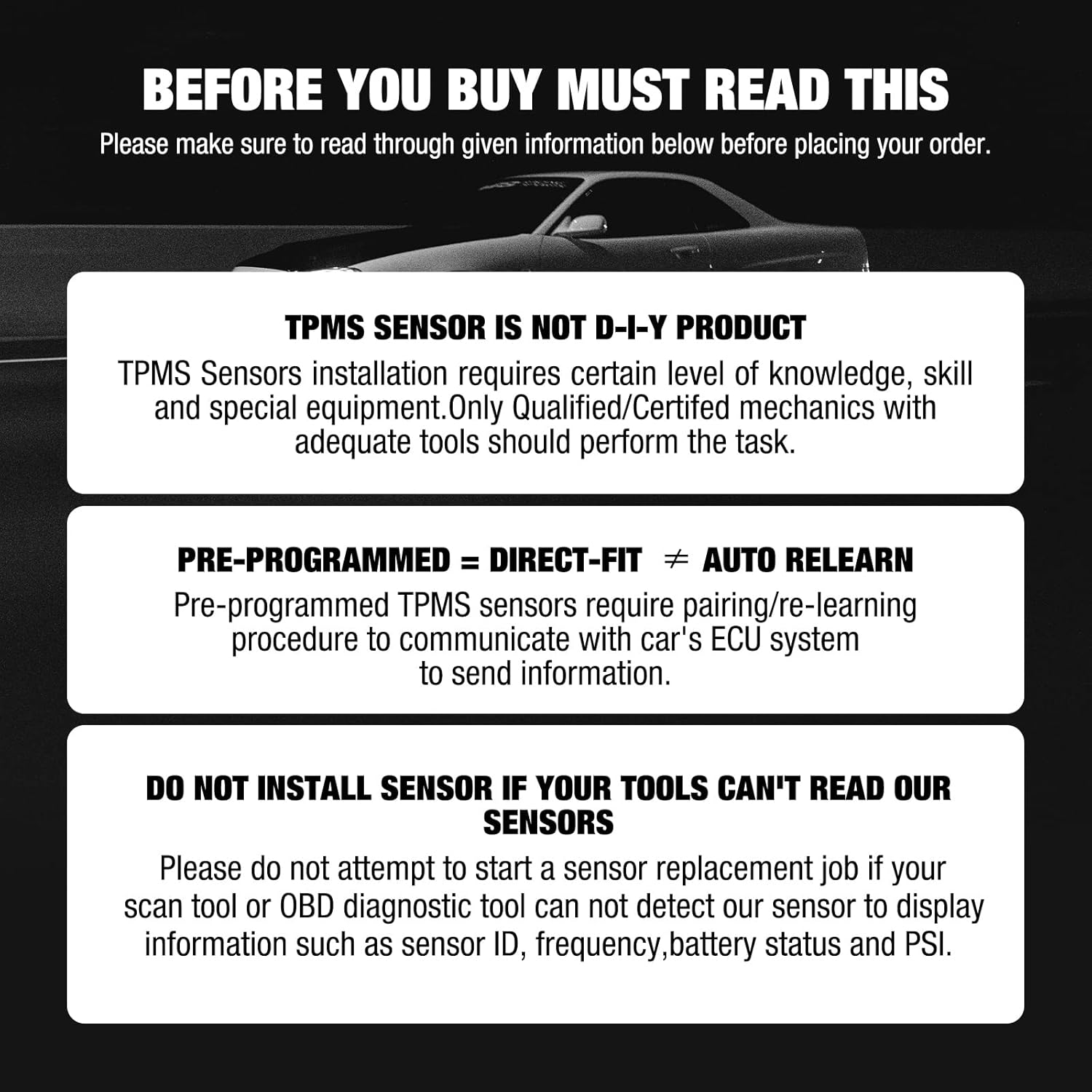 BDFHYK TPMS Sensor 315Mhz Programmed Tire Pressure Monitoring System Compatible with Toyota Camry RAV4 Corolla Matrix Tacoma Highlander Tundra Prius Lexus OE# 4260733011 4260706011 426070C010