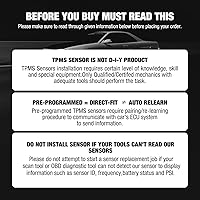 Vista 4 de BDFHYK TPMS Sensor 315Mhz Sistema de monitoreo de presión de neumáticos programado compatible con Toyota Camry RAV4 Corolla Matrix Tacoma Highlander