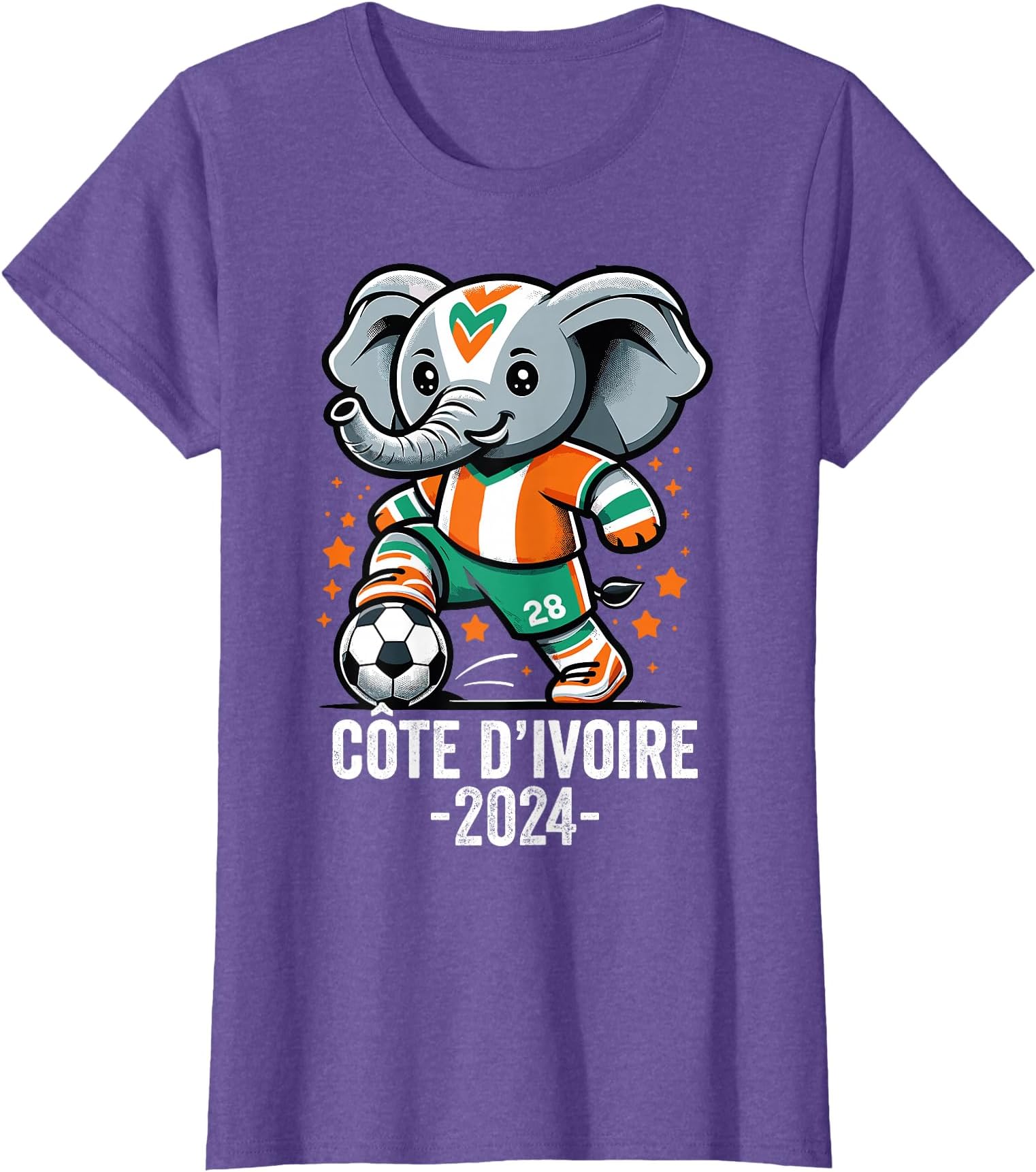 Ivory Coast 2024 Ivory Elephant Football Jersey T-Shirt