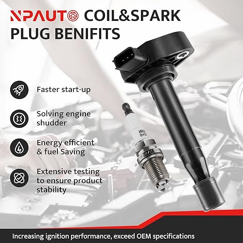 Miniatura 2 de Paquete de bobinas de encendido de repuesto para V6 3.5 3.2 Honda Odyssey 1999 2000 2001 2002 2003 2004 2005 2006 2007 2008 2009 2010, Honda Accord