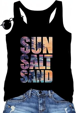 Tank Tops for Women 2026 Summer Racerback Tops Casual Graphic Tank Tops Sleeveless Tee Tops Workout Tops