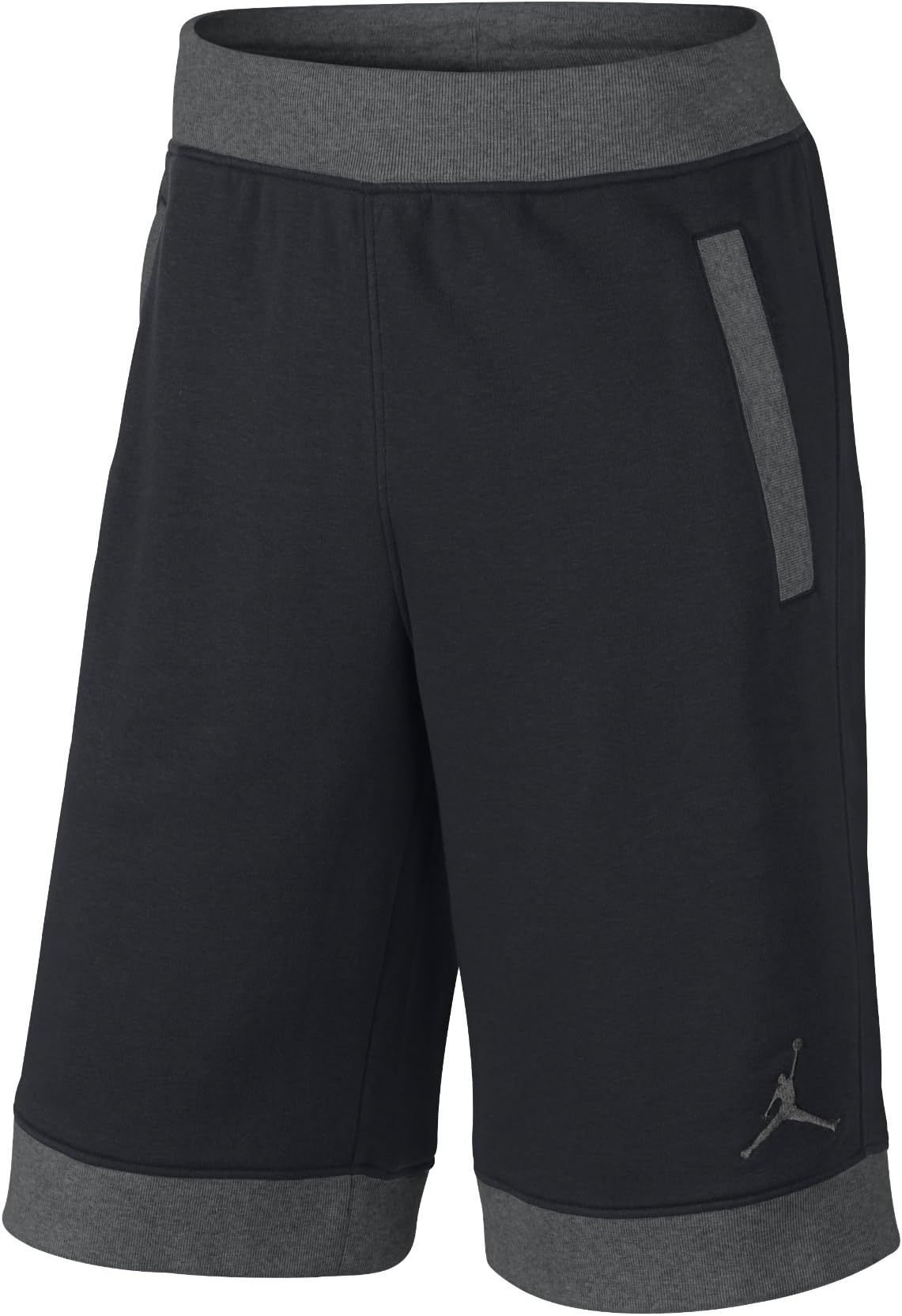 Air Jordan Mens Fleece Sweat Shorts Black/Grey Jumpman (X-Large)