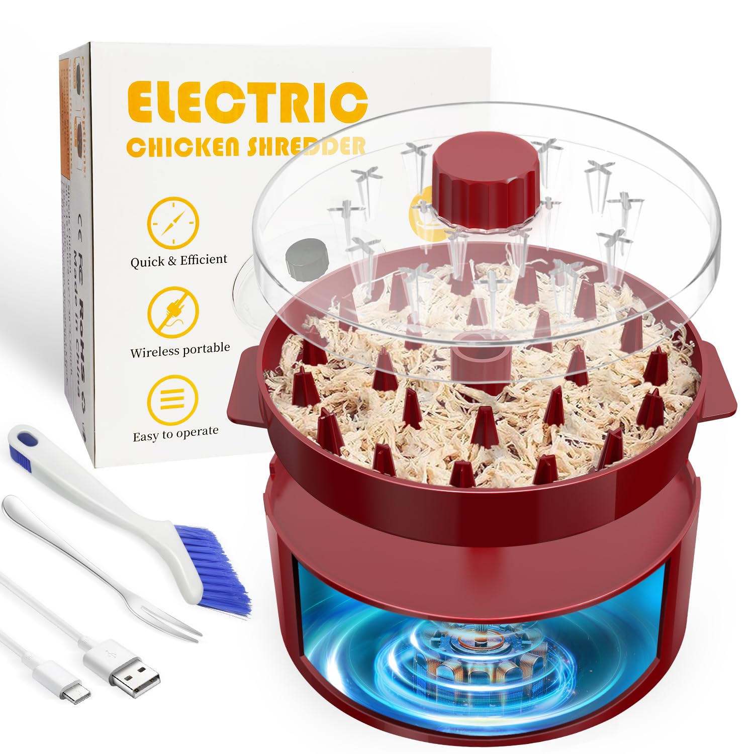 Amazon.com: Electric Chicken Shredder, Automatic Chicken