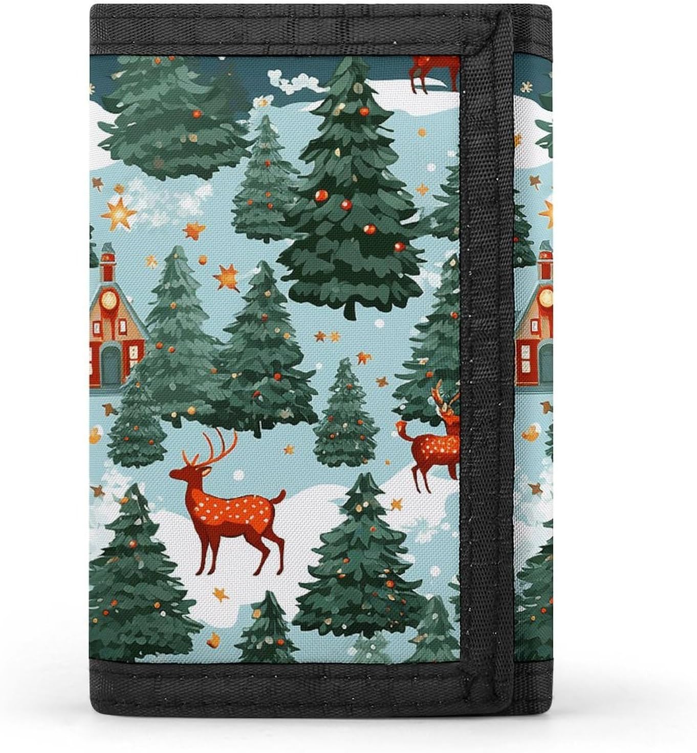 Christmas Holiday Trifold Wallets Slim Wallet Novelty Pocket Purse Multiple Card Slots Outdoor Travel Wallet Stylish Durable Wallets For Men Women