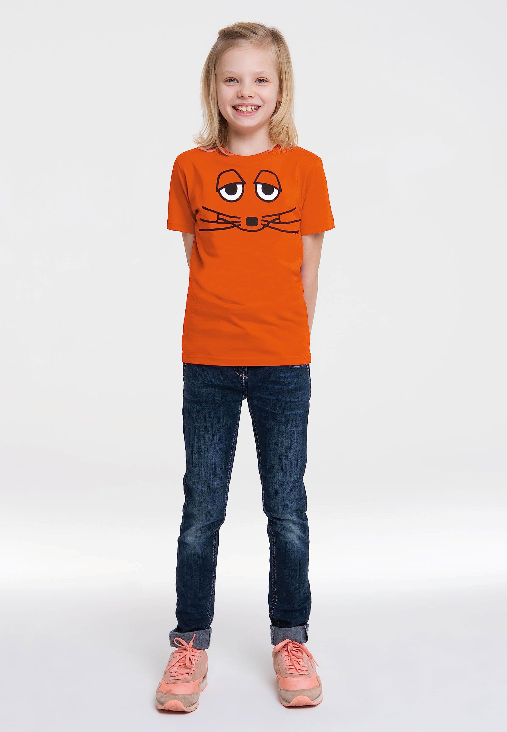 Logoshirt® Die Sendung mit der Maus I Myszka I Buźka I Koszulka organiczna I Z nadrukiem I Dziecięca I Dziewczęca i chłopięca I Licencjonowany oryginalny design