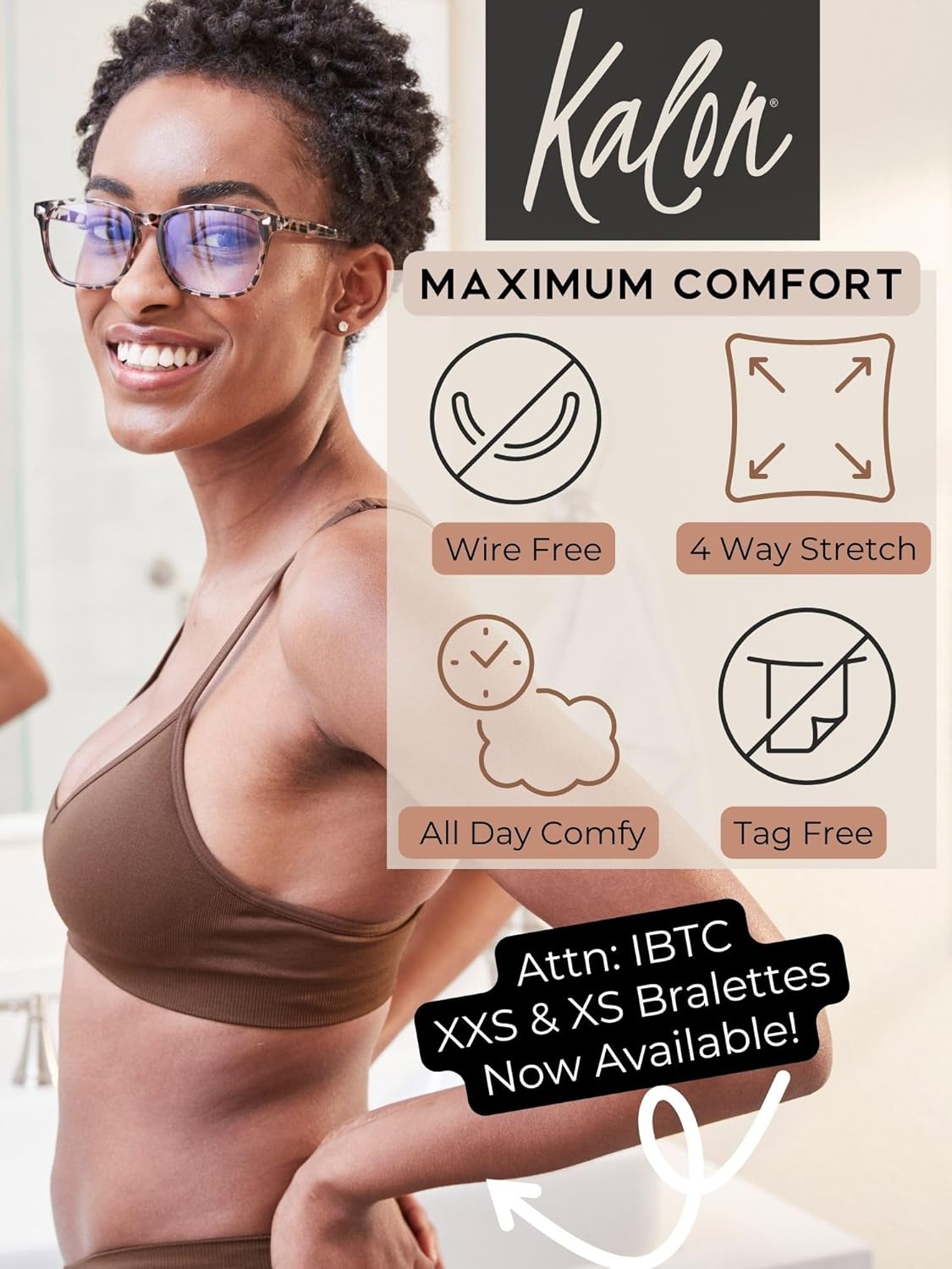 Kalon Women’s 4 Pack Demi Padded Bralette Wireless Comfortable Bra - Image 5