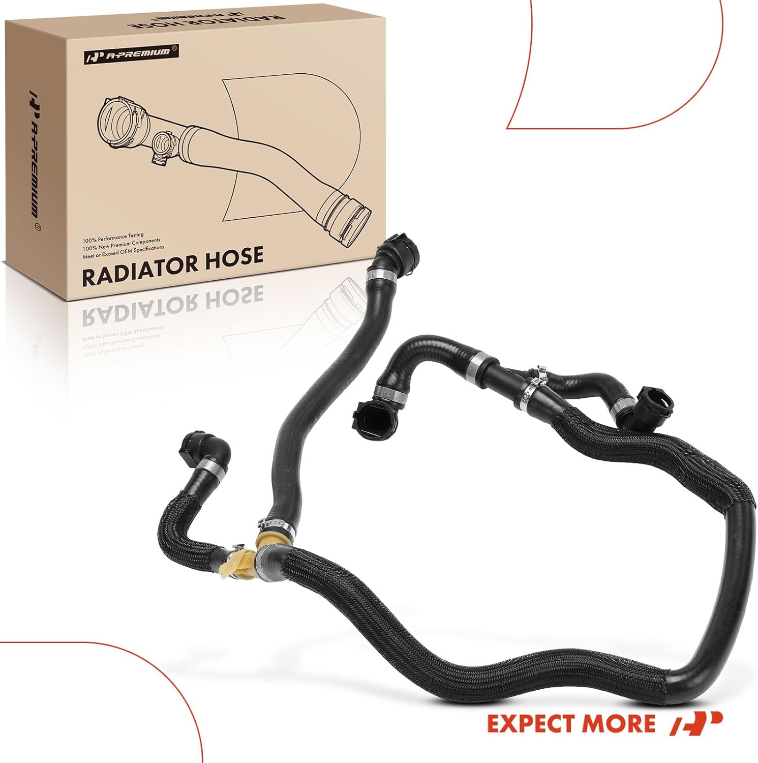 A-Premium Lower Reservoir To Thermostat Radiator Coolant Hose Compatible with BMW X5 2011-2013, E71 Series X6 2008-2014, 3.0L 4.4L