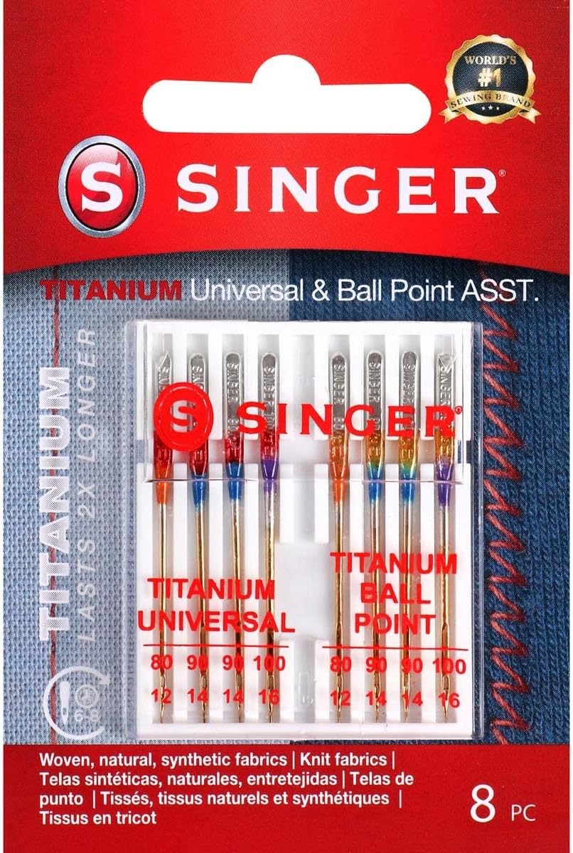 Singer Notions Singer Titanium Universal Reg and Ball Point Machine ...