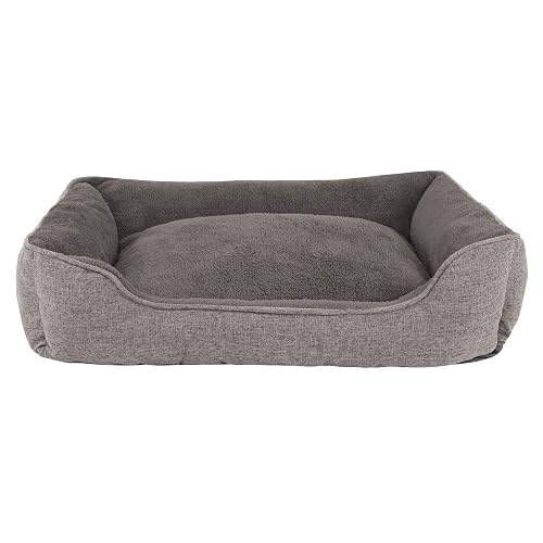 lionto Cojín Jaspeado para Perros con Funda Lavable, 110 x 80 cm, Gris