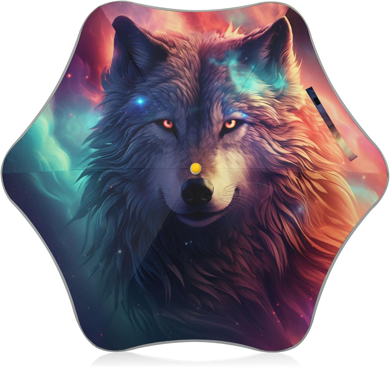 ALAZA Wolf Nebula Kids Umbrella for Girls Boys Toddler Children Rain & Sun Umbrella
