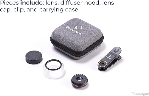 Miniatura 2 de Photomyne Lente profesional de fotografía macro HD para smartphone y tableta con aumento de 10X  Lente macro de clip desmontable para iPhone con