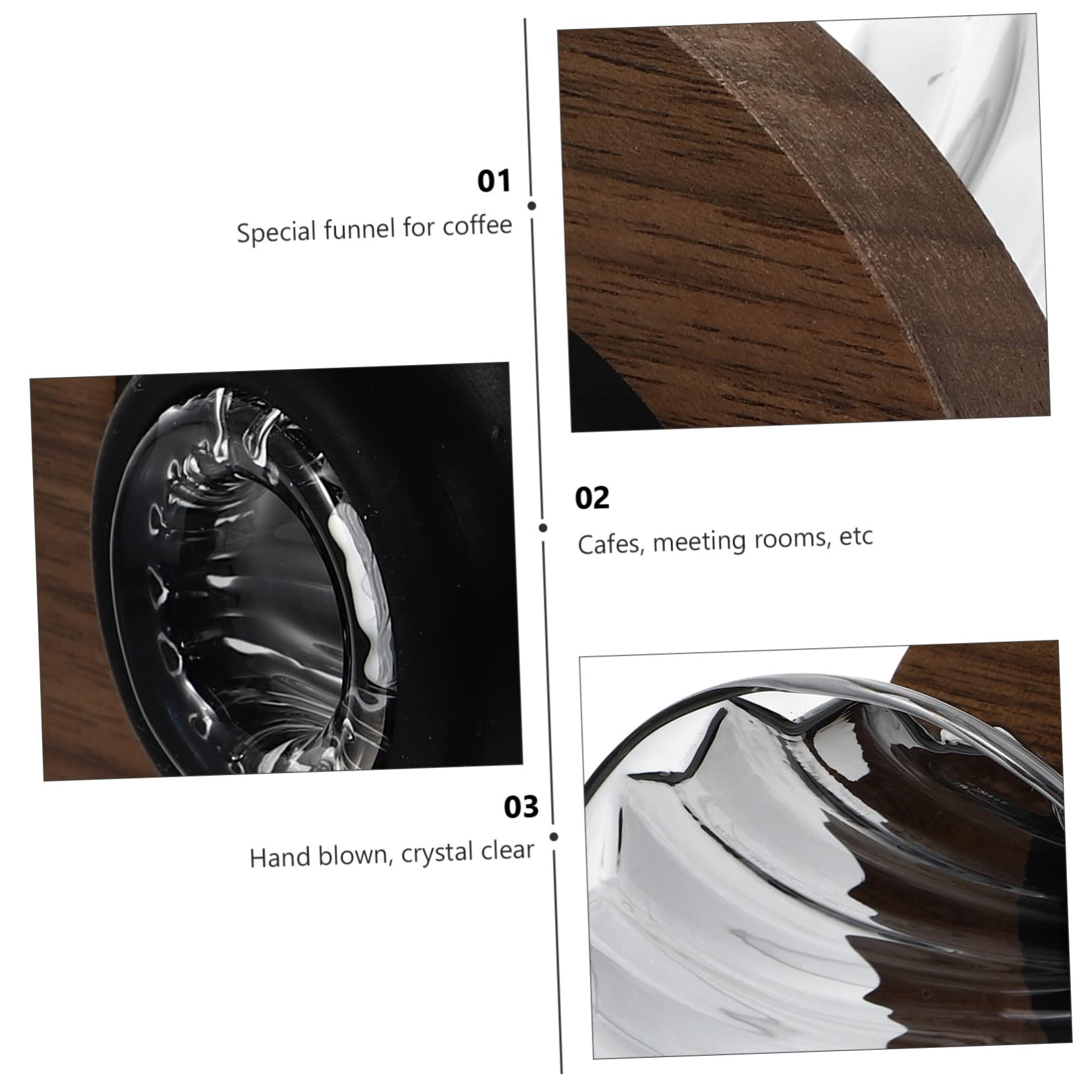 Entonnoir à Café Réutilisable en Verre Noir, pour Maison et Voyage