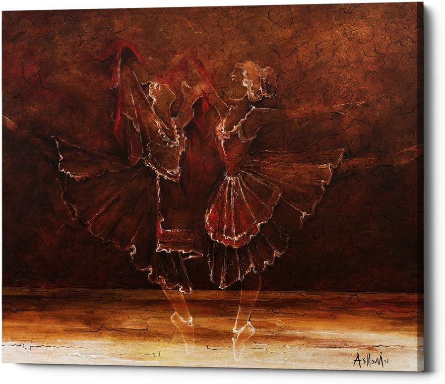 Epic Graffiti 'Ballerinas' by Samedin Asllani, Canvas Wall Art, 16"x18"