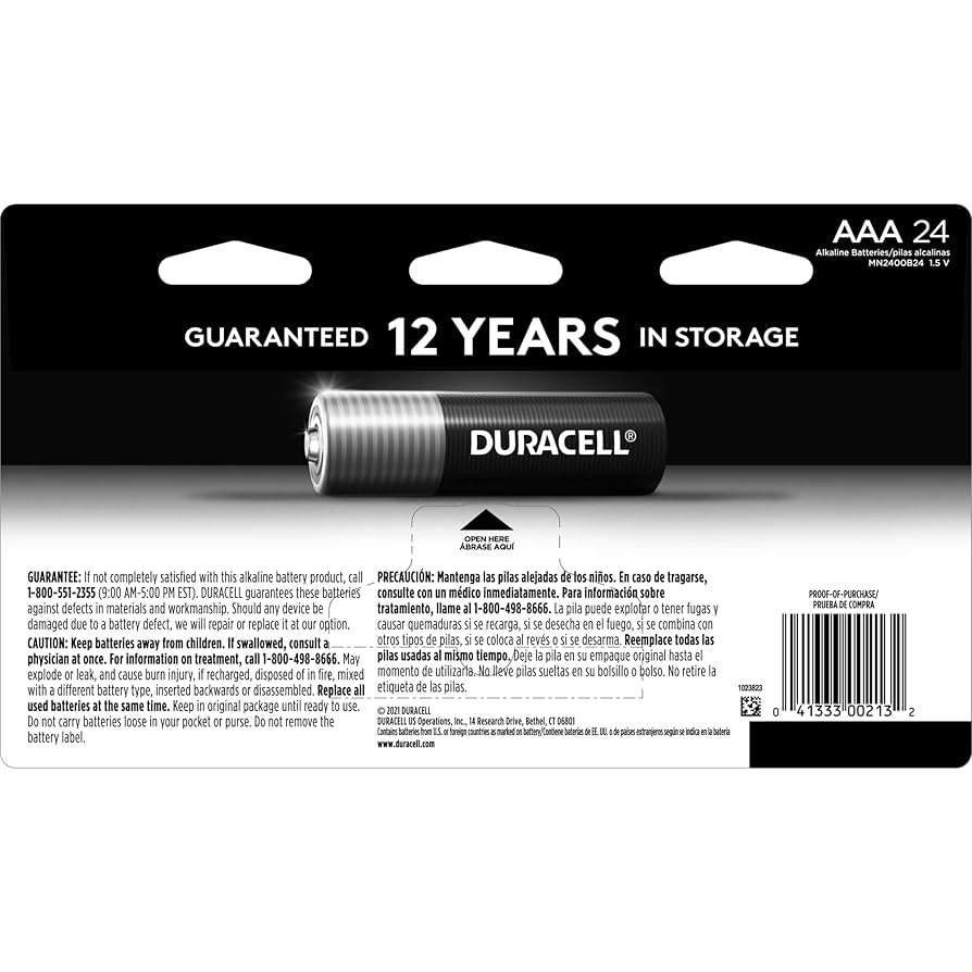 AAA - UN24USK^ ^ Amazon.com: Duracell Coppertop AAA Batteries with Power