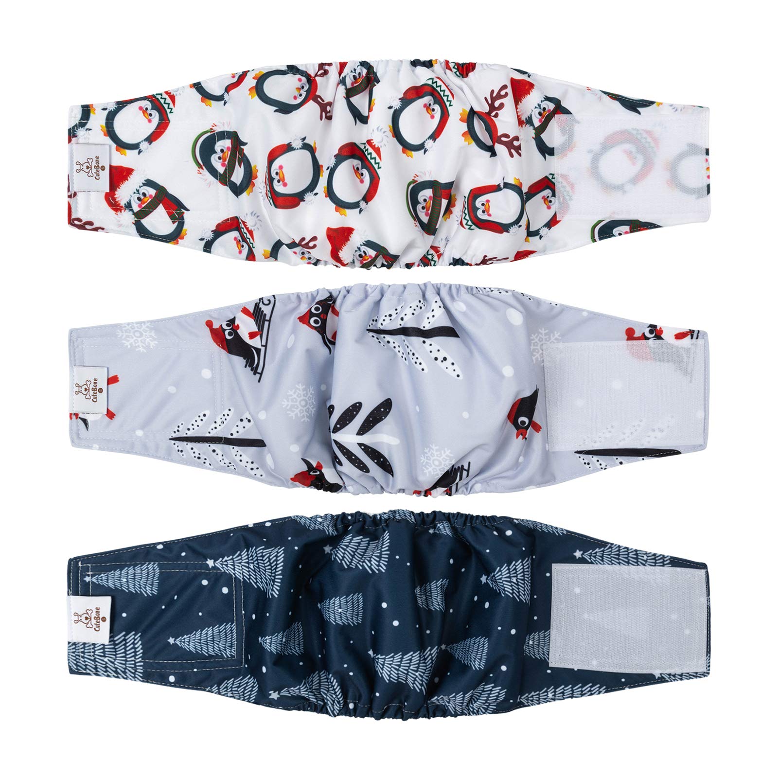 CuteBone Male Dog Diapers Washable for Christmas DM16XS — image 1