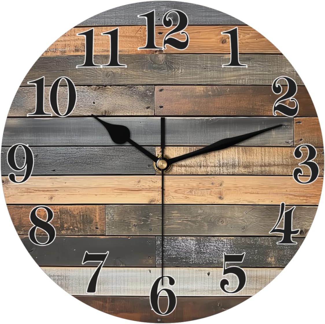 Reloj de pared analógico silencioso redondo 10 pulgadas miniatura 1