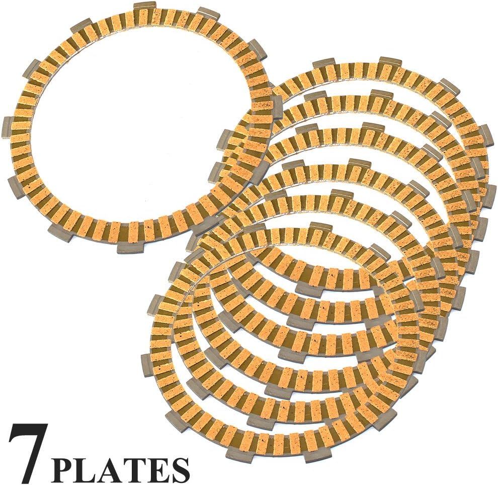 Caltric Clutch Friction Plate Compatible with Suzuki Gs500E Gs 500E Gs-500E 1989-2003 7 Friction Clutch Plates