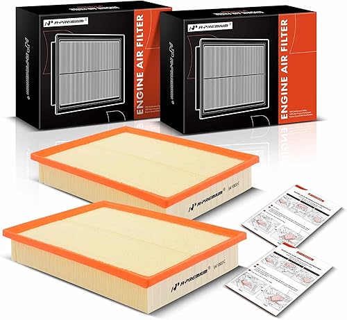 A-Premium Filtro de aire de motor de 2 piezas compatible con Lexus GX460 y Toyota 4Runner, FJ Cruiser, 2010-2023, 4.0L 4.6L, panel flexible,