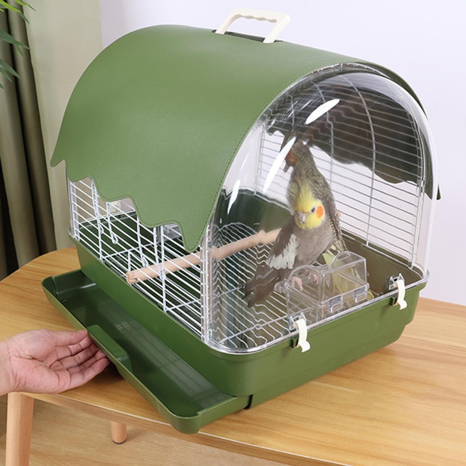 Tragbarer Vogelkäfig, tragbarer Vogelträger mit Griff | Sittich-Tragekäfig für drinnen und draußen, Balkon, Wohnzimmer, Park, Sittiche, Sittiche, Kanarienvögel