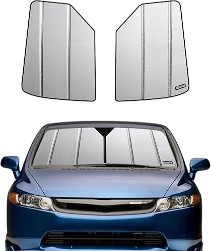 Parasol para parabrisas Honda Civic Coupe 2006-2011, parasol grueso para parabrisas delantero para verano, 6 capas de protección solar, plegado en