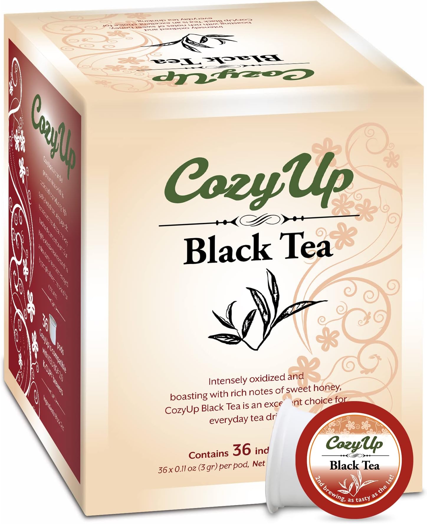 H.E.B Peach Iced Tea 12 Single Cups Compatible with Keurig