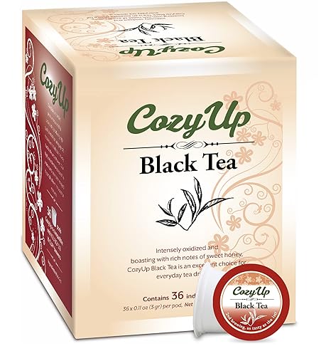 Cozy Up 36 cápsulas de té negro compatibles con cafeteras Keurig K-Cup
