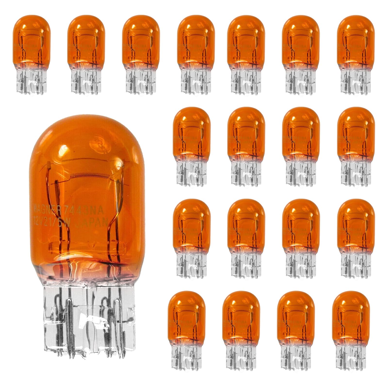 T20 7440A WY21W Turn Signal Bulb Daytime Running Light Blinker Brake Light Bulbs 10PCS Monofilament Side Marker Lights