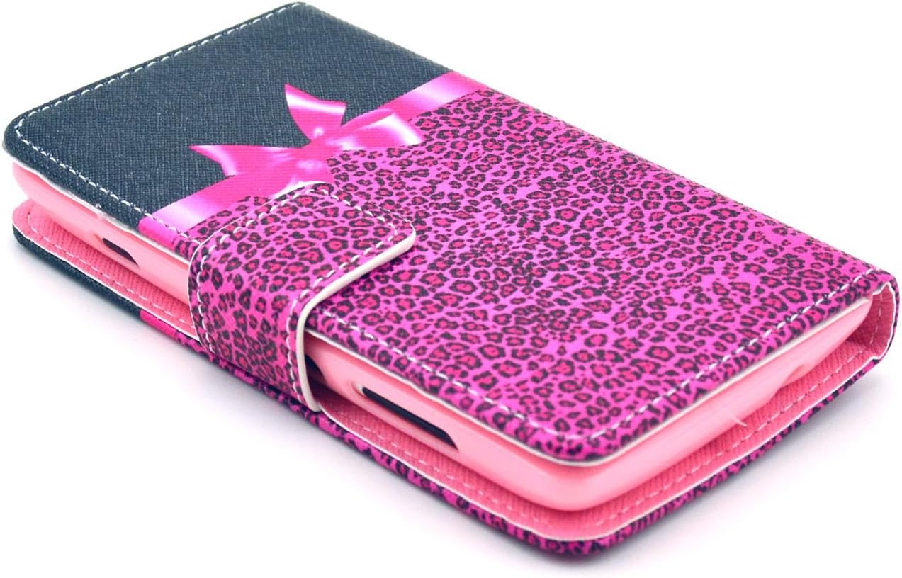 Lumia 520 Case, Nokia Lumia 520 Case, Speedtek Bowknot Pattern Premium PU Leather Wallet Flip Protective Skin Case with Magnetic Closure for Nokia Lumia 520 (2013) (Built-in Credit Card/ID Card Slot)