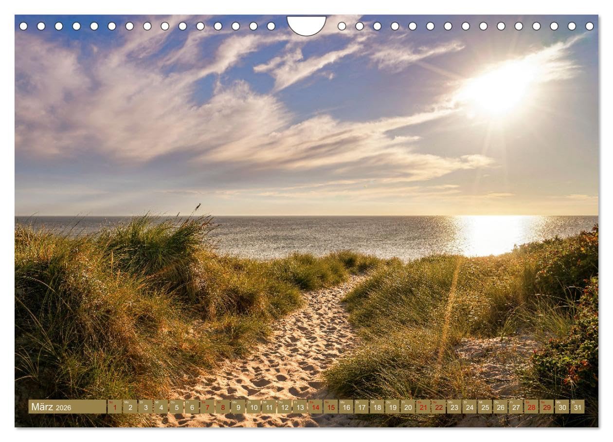 Sylt im Abendlicht (Wandkalender 2026 DIN A4 quer), CALVENDO Monatskalender: Zauberhafte Momente am Meer