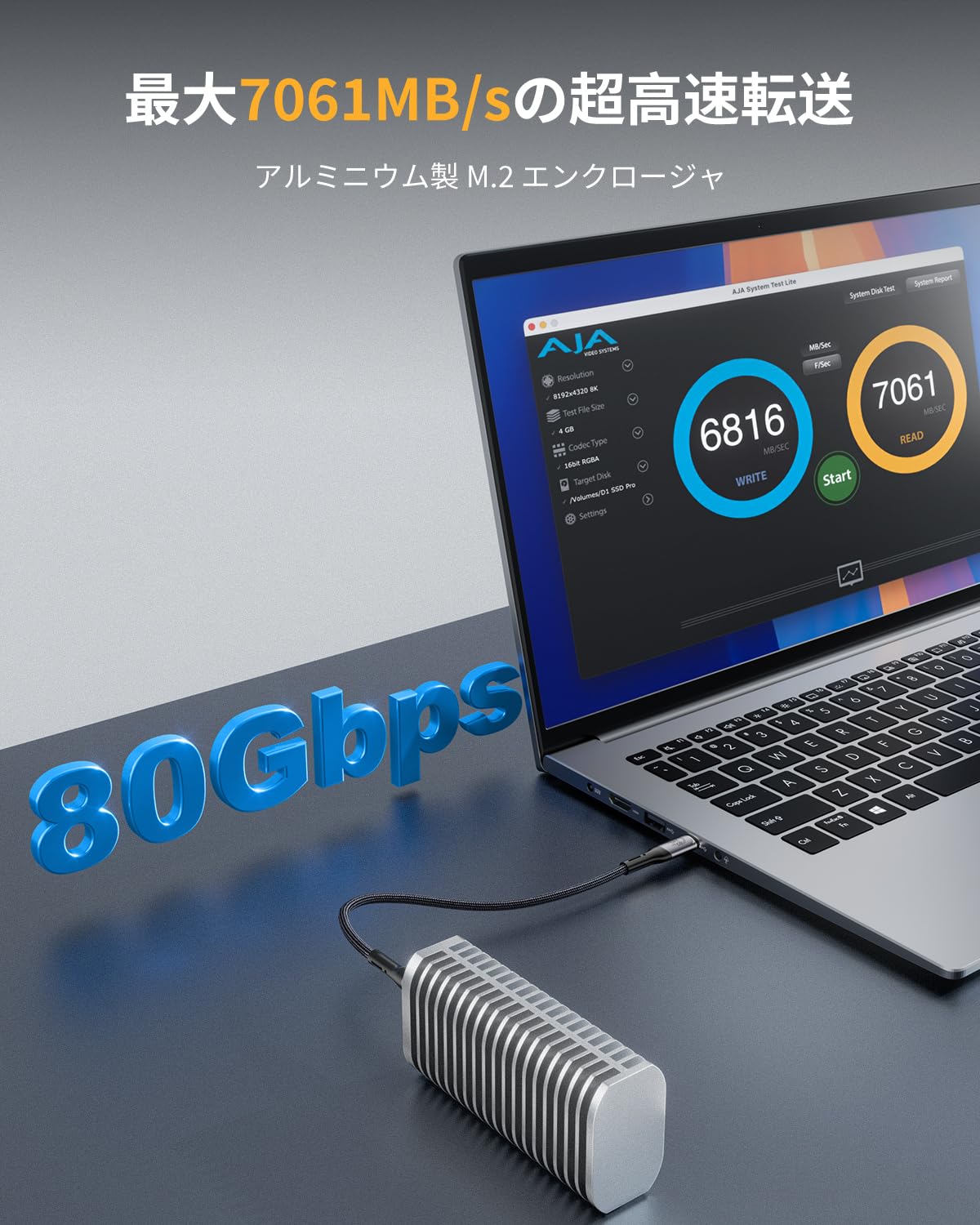 Amazon.co.jp: TERRAMASTER D1 SSD Pro External M.2 NVMe SSD Case