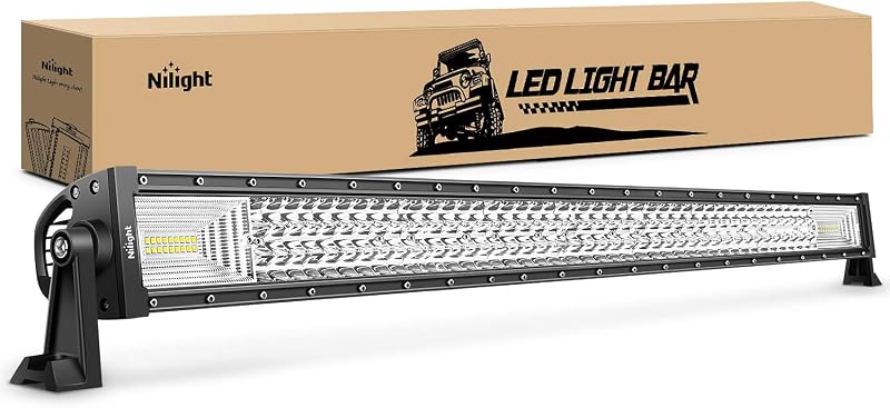 Barra de luces LED 18018C-A de 42 pulgadas, 648 W, combo de punto de inundación de triple fila, barra LED de 43000 LM, luces de conducción superbrillantes, luces LED todoterreno para camiones, Jeep, UTV, ATV, barco, 2 años de garantía