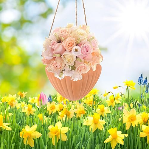 Miniatura 2 de Yardwe 1 juego de maceta colgante de cerámica para suculentas, maceta colgante para guardería, maceta de orquídeas, soporte para plantas de aire