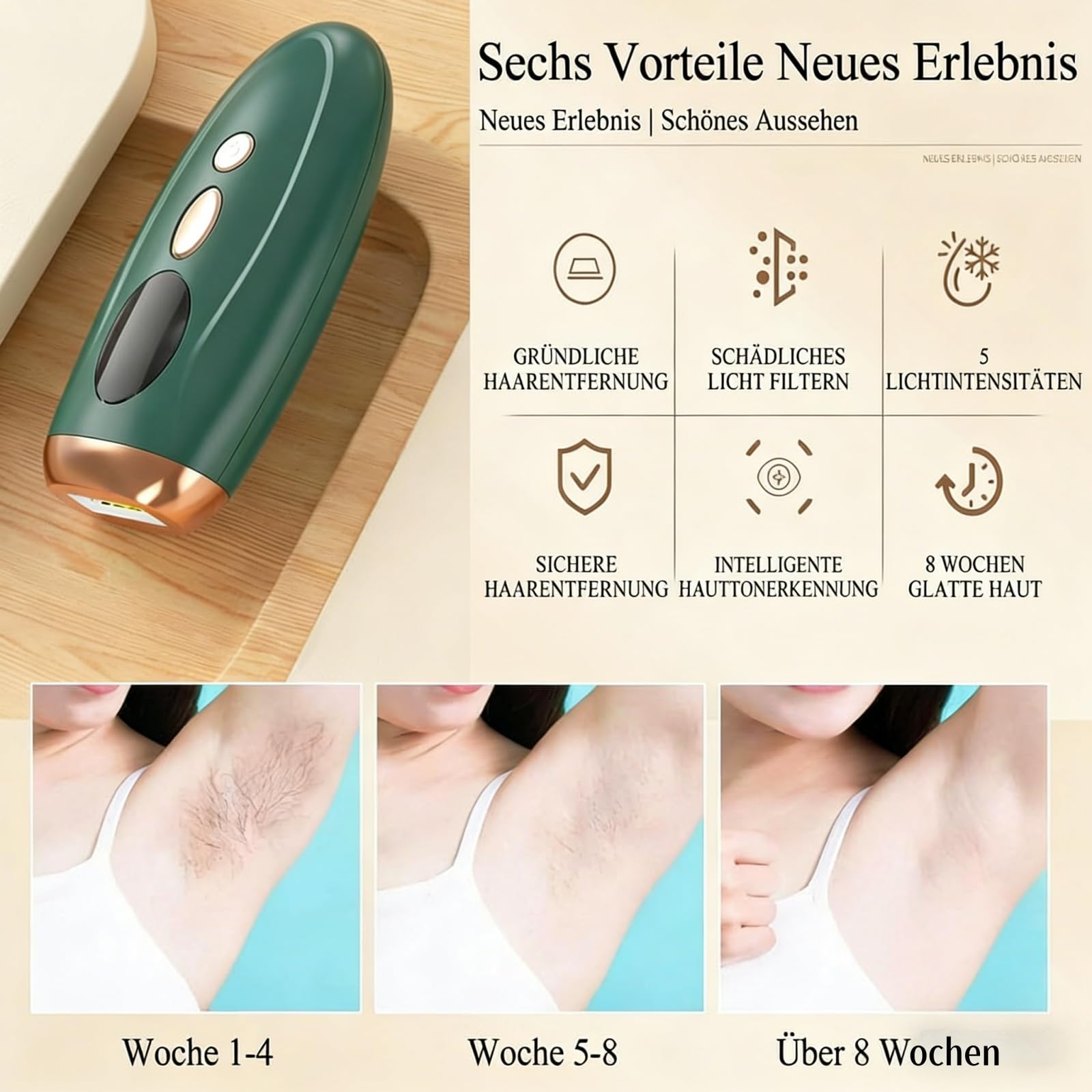 Shine IPL 2.0 Premium Haarentfernungs-Set – 999.990 Lichtimpulse, schmerzfreie Ganzkörper-Haarentfernung, mit 3-fachem Sicherheits-Sensor, 2 Modi & 5 Energieeinstellungen (Pink)