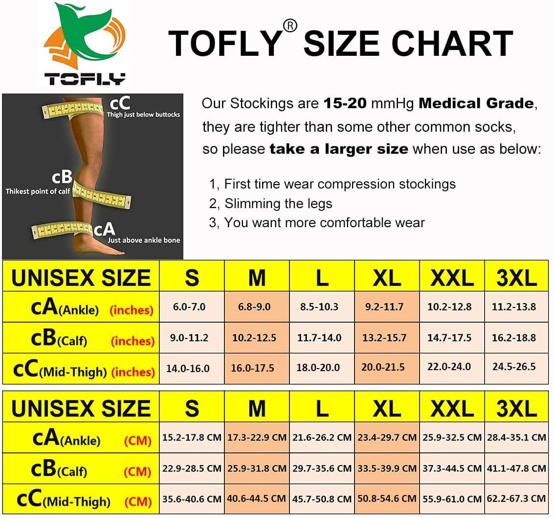 TOFLY® Thigh High Compression Socks for Women & Men - Image 5