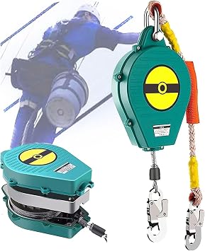 Self Retracting Lifeline, Anti Fall Device, Personal Protective Equipment, Fall Protection, Load 150kgColor,Size3M