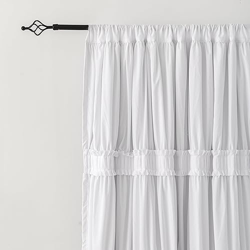 Miniatura 2 de Cortinas opacas con aislamiento térmico para ventana, 52 pulgadas de ancho x 84 pulgadas de largo, 2 paneles de cortinas bohemias con 3 filas de