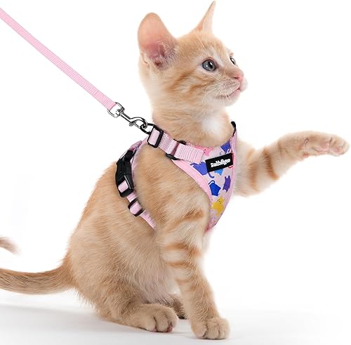 Miniatura 71 de rabbitgoo Cat Harness and Leash for Walking, Escape Proof Soft Adjustable Vest Harnesses for Cats, Easy Control Breathable Reflective Strips Jacket
