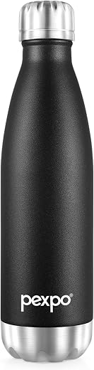 Go24 pexpo Water Bottle 500ml | Hot and Cold Flask | ISI Certified Steel Bottle | 3 Layer Insulation | Leakproof | for Hom...